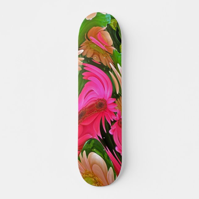 Fancy Daisies Digital Manipulation Skateboard (Front)