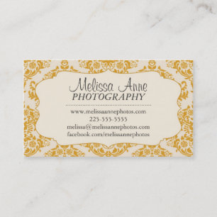 Fancy Damask Photography Business Card