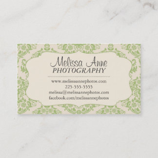 Fancy Damask Photography Business Card