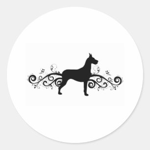 Fancy Dane Classic Round Sticker
