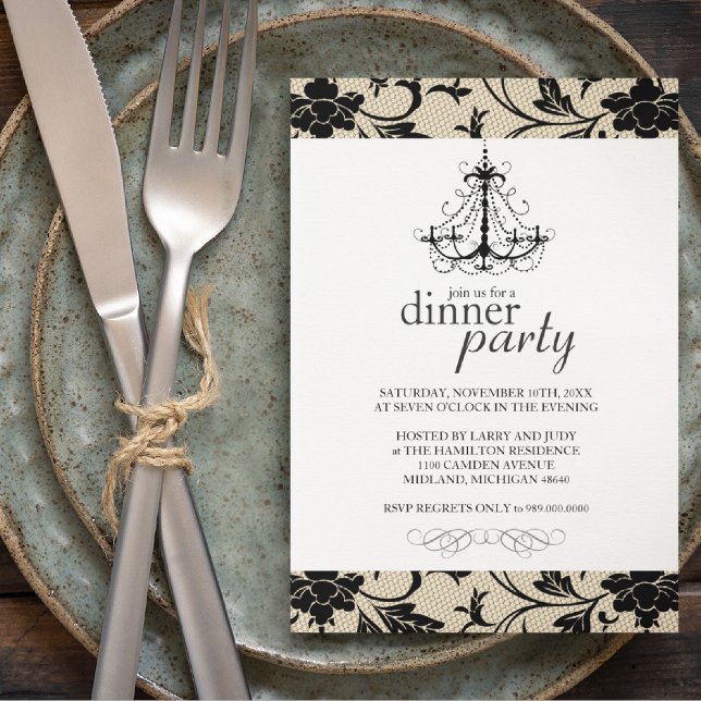 Fancy Dinner Party Invitations (Creator Uploaded)