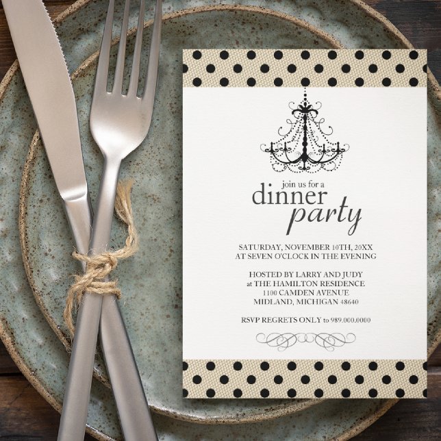 Fancy Dinner Party Invitations (Creator Uploaded)
