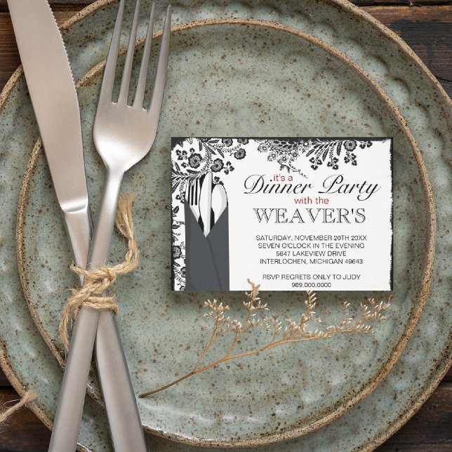 Fancy Dinner Party Invitations (Creator Uploaded)