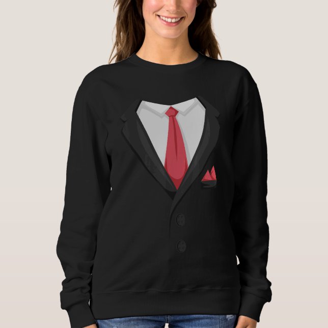 Fancy Dress Costume Tuxedo  Tie Carnival Men's Sui Sweatshirt (Front)