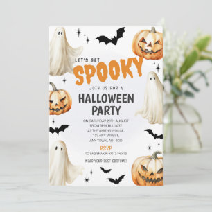 Fancy Dress Halloween Party Invite Ghost Theme