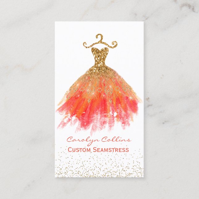 Fancy Dress Seamstress Business Card (Front)