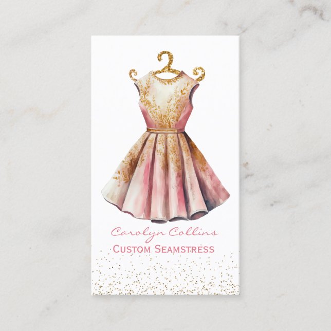 Fancy Dress Seamstress Business Card (Front)