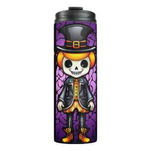 Fancy Dressed Skeleton Kids  Thermal Tumbler