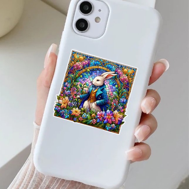 Fancy Easter Rabbit In Stained Glass Garden (Creator Uploaded)