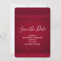 Fancy & Elegant Red Background Stylish Birthday