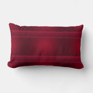 Fancy & Elegant Red Background Stylish Lumbar Cushion
