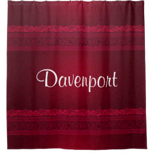 Fancy & Elegant Red Background Stylish Shower Curtain