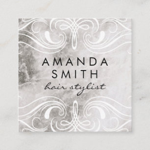Fancy Elements Marble Square Business Card