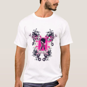 fancy emo girl kid with crossbone skull swirls T-Shirt