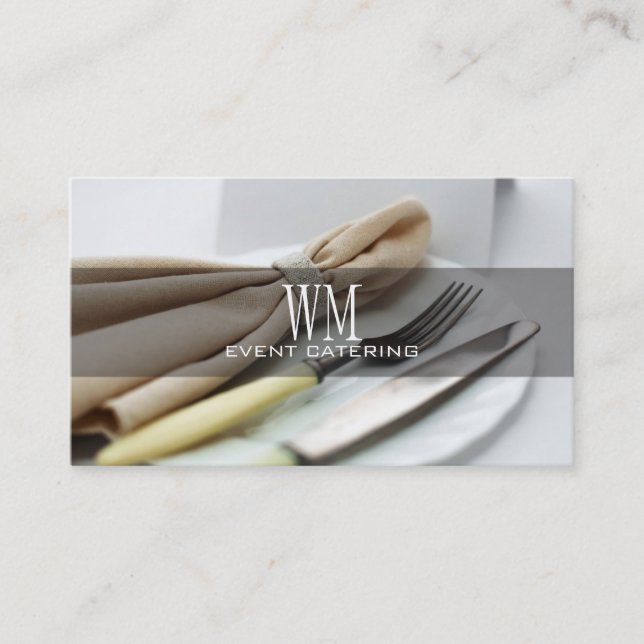 Fancy Event Planner, Catering Business Card (Front)