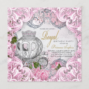 Fancy Fairytale Princess Birthday Party Invitation
