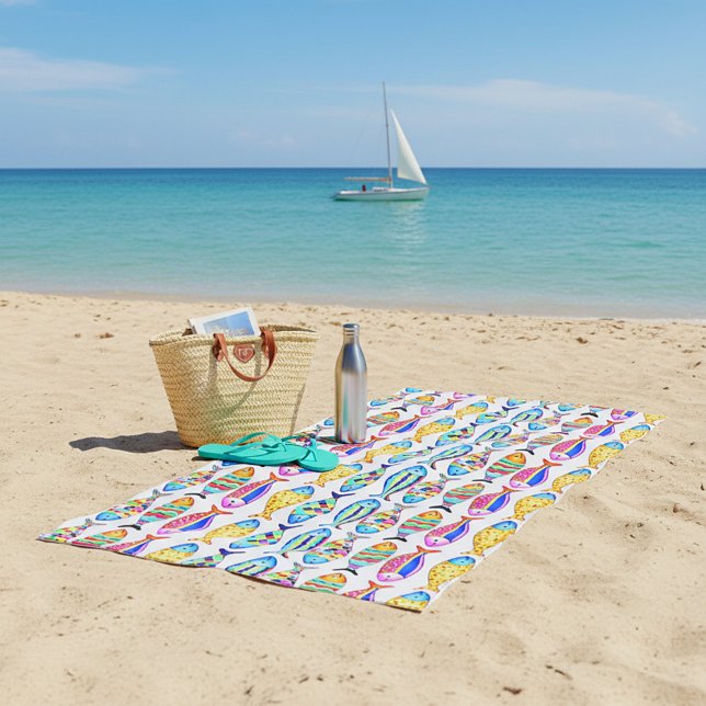 Fancy fish beach towel (Creator Uploaded)