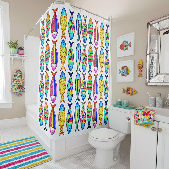 Fancy fish shower curtain (Creator Uploaded)