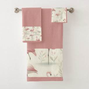 Fancy Flamingo ( Bath Towel Set