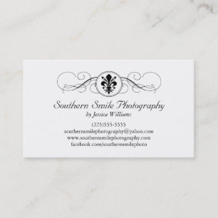 Fancy Fleur de Lis Business Card