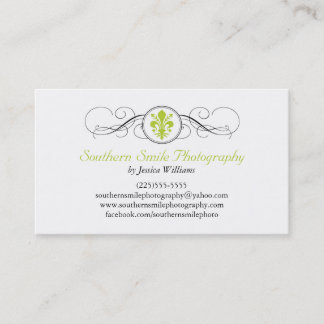 Fancy Fleur de Lis Business Card