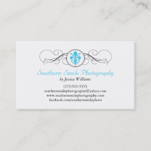 Fancy Fleur de Lis Business Card