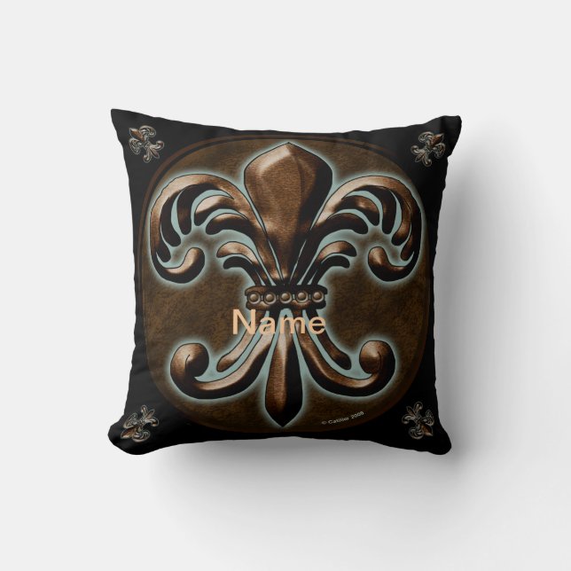 Fancy Fleur De Lis Cushion (Front)