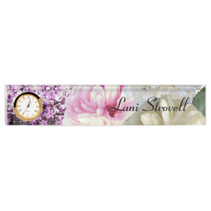Fancy Floral Desk Name Plate