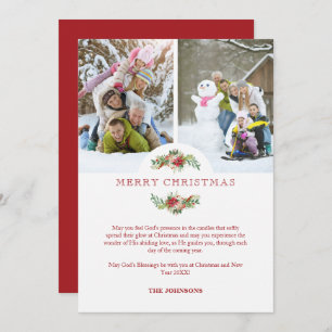 Fancy Floral Poinsettias Garland Christmas Photos