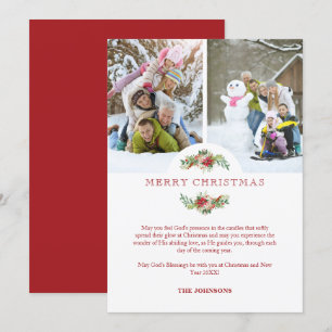 Fancy Floral Poinsettias Garland Christmas Photos