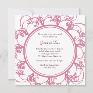 Fancy Floral Rehearsal Dinner Invitation