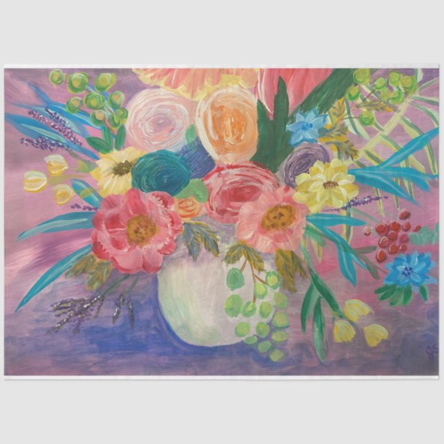 Fancy Floral tissue paper (Front)