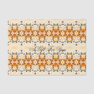 Fancy Floral Tissue Paper With Inky Black