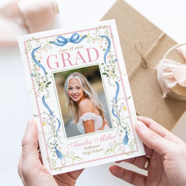 Fancy Florals Graduation Invitation (Creator Uploaded)