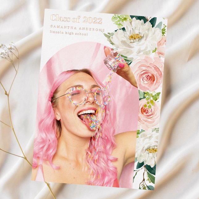 Fancy Flower Photo Arch Graduate Rose Gold  Foil I (Creator Uploaded)