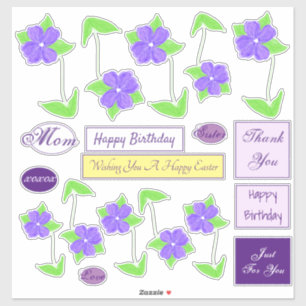 Fancy Flowered Stationary Decals