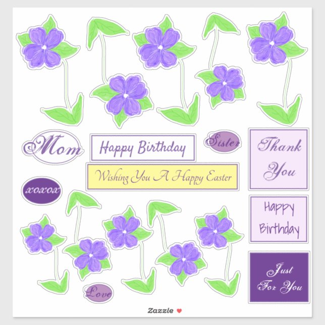 Fancy Flowered Stationary Decals (Sheet)