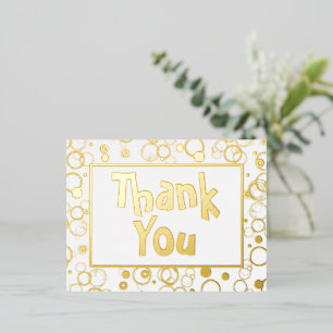 Fancy Foil Thank You For Any Occasion Postcard