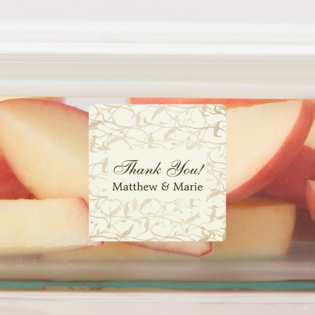 Fancy Foliage  Pattern Thank You (Affixed)