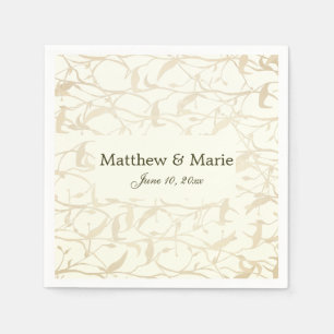 Fancy Foliage Wedding Napkin