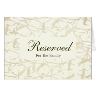 Fancy Foliage Wedding Reserved for the Family Card