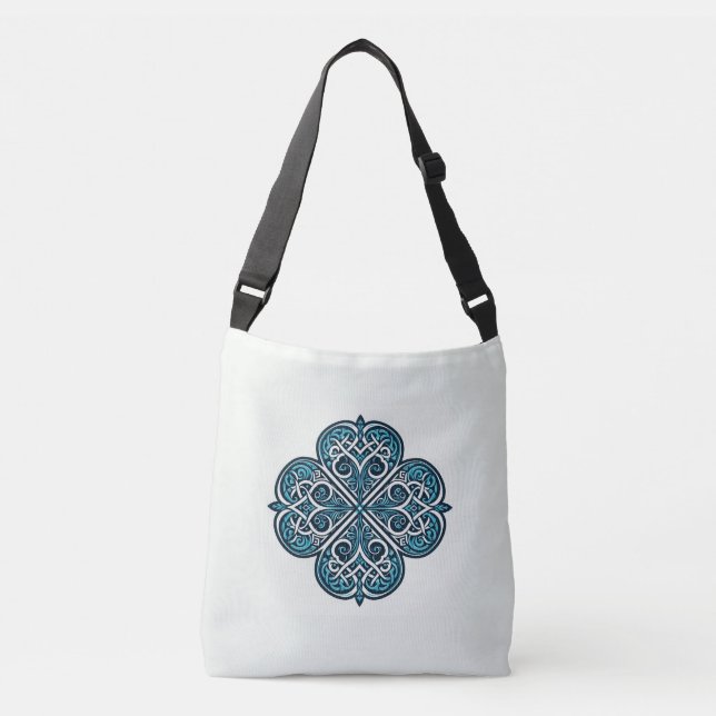 Fancy Four Leaf Clover Crossbody Bag (Front)
