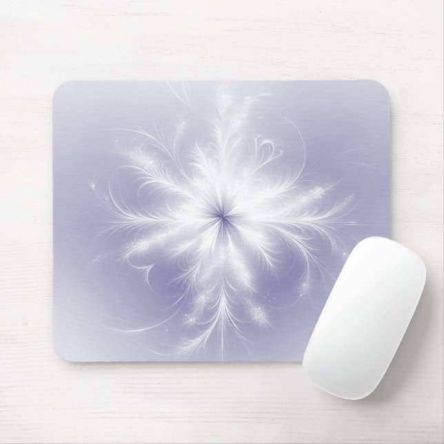 Fancy Fractal Snowflake Mouse Pad (With Mouse)