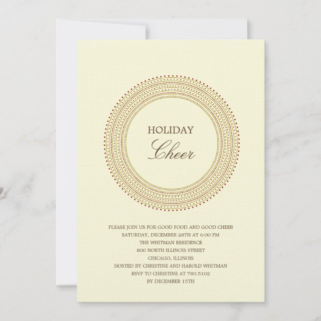 Fancy Frame Holiday Party Invitations (Front)