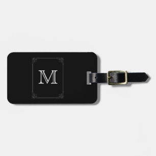Fancy Framed Monogram Personalised Information Luggage Tag
