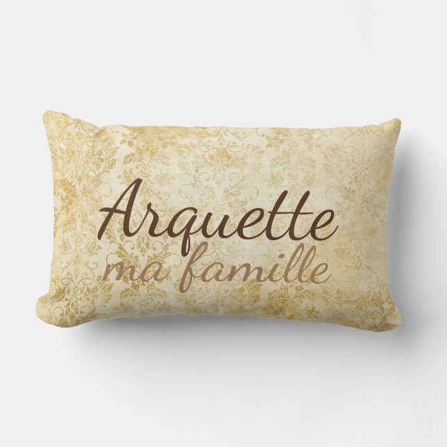 Fancy French My Family Customisable Lumbar Cushion (Front)