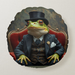 Fancy Frog Round Cushion