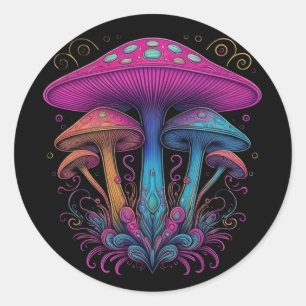 Fancy Fungi Classic Round Sticker
