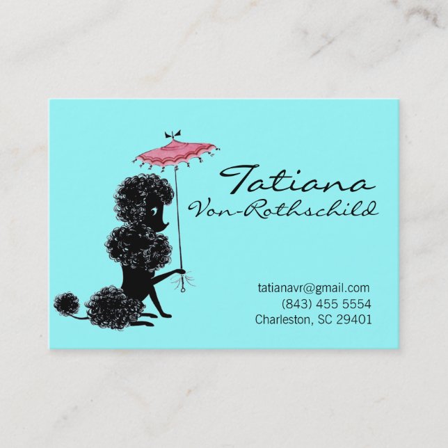 * Fancy Gal Blue/Black Calling Card * (Front)