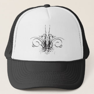 Fancy girl truck hat black and white customised